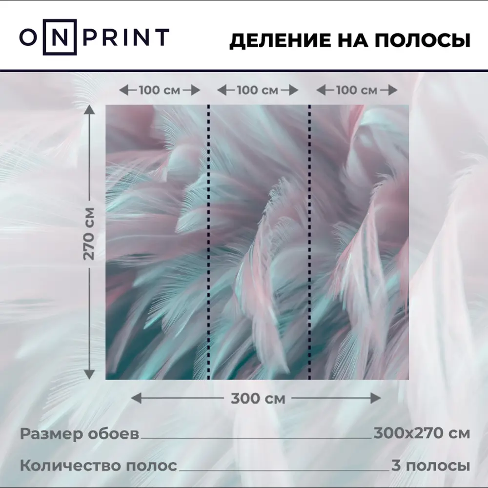 Фото 3 Фотообои виниловые на флизелине OnPrint 300x270 см Cosmofeathers Фото 3 Фотообои виниловые на флизелине OnPrint 300x270 см Cosmofeathers