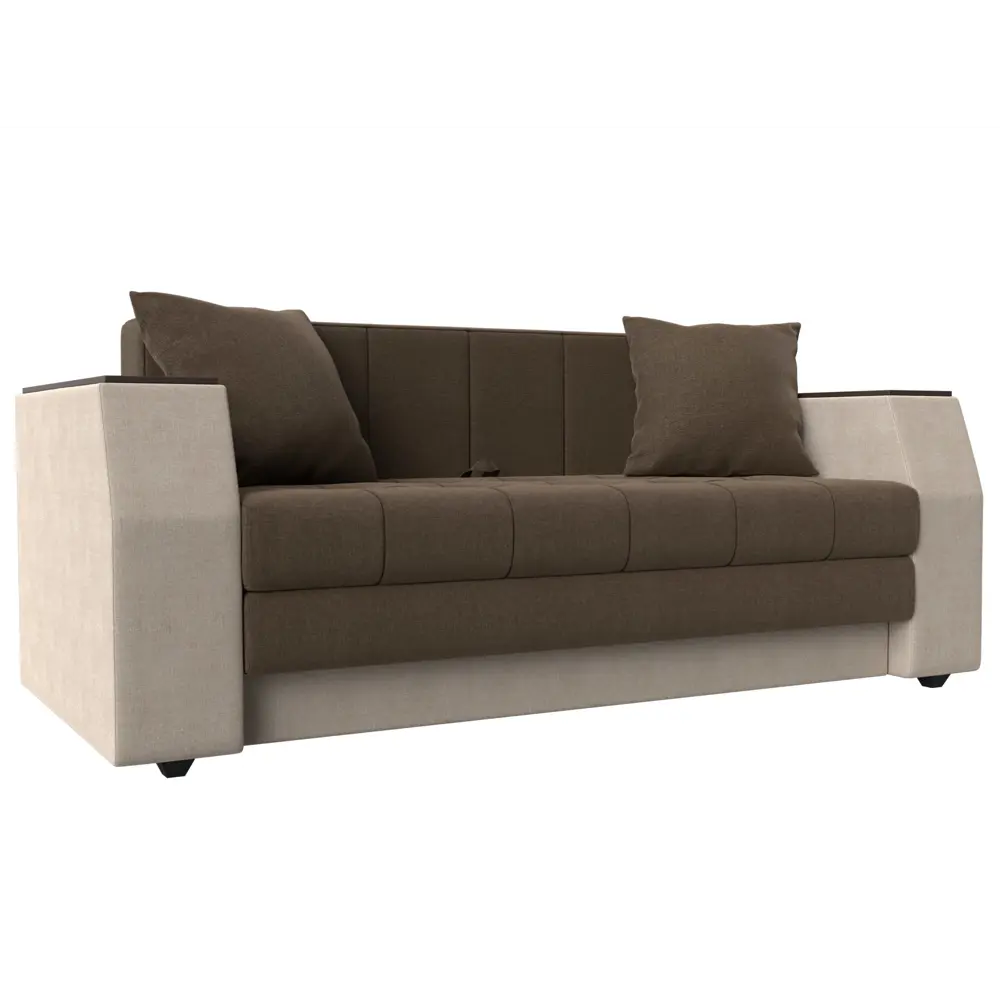 Фото Диван Лига Диванов Атлант мини 107035 176x75x89 см рогожка цвет коричневый Фото Диван Лига Диванов Атлант мини 107035 176x75x89 см рогожка цвет коричневый