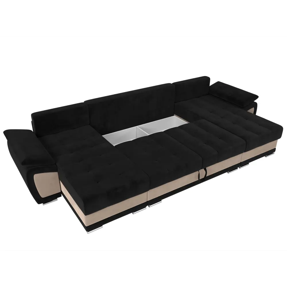 Фото 6 Диван Лига Диванов Нэстор 109923 328x75x147 см велюр цвет черный Фото 6 Диван Лига Диванов Нэстор 109923 328x75x147 см велюр цвет черный