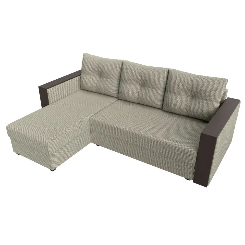 Фото 6 Диван Лига Диванов Валенсия Лайт 117763L 230x85x140 см рогожка цвет бежевый