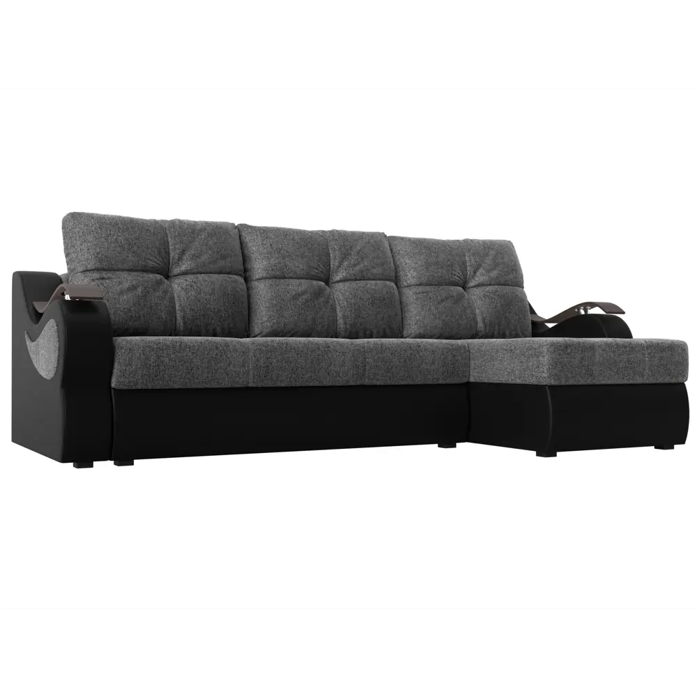 Фото Диван Лига Диванов Меркурий 100373 236x88x150 см рогожка цвет серый