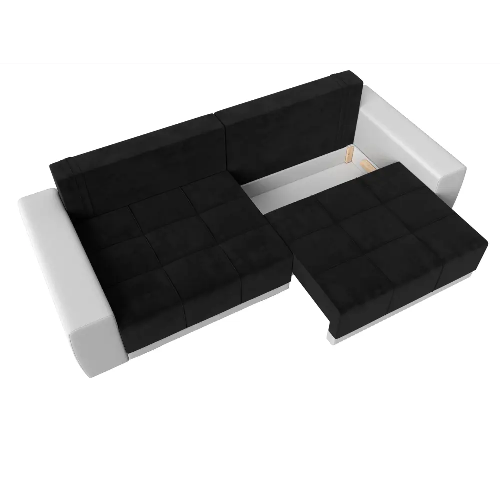 Фото 7 Диван Лига Диванов Лига-028 121199 281x90x115 см велюр цвет черный Фото 7 Диван Лига Диванов Лига-028 121199 281x90x115 см велюр цвет черный