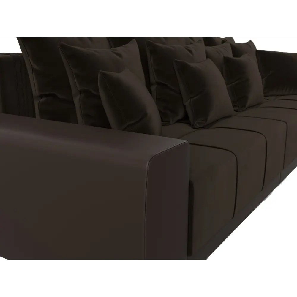 Фото 3 Диван Лига Диванов Лига-028 121210 281x90x115 см вельвет цвет коричневый Фото 3 Диван Лига Диванов Лига-028 121210 281x90x115 см вельвет цвет коричневый