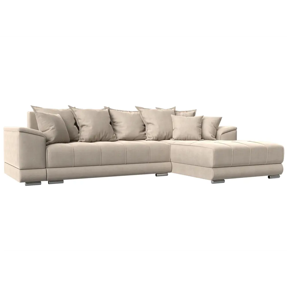 Фото Диван Лига Диванов НордСтар 121122 284x93x190 см рогожка цвет бежевый