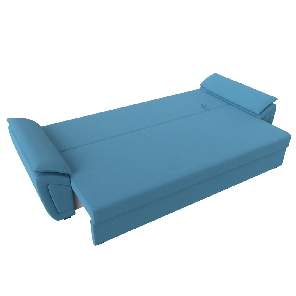 Фото 8 Диван прямой Нэстор Лайт Лига диванов 121554 233x90x80 см рогожка цвет амур 10 голубой