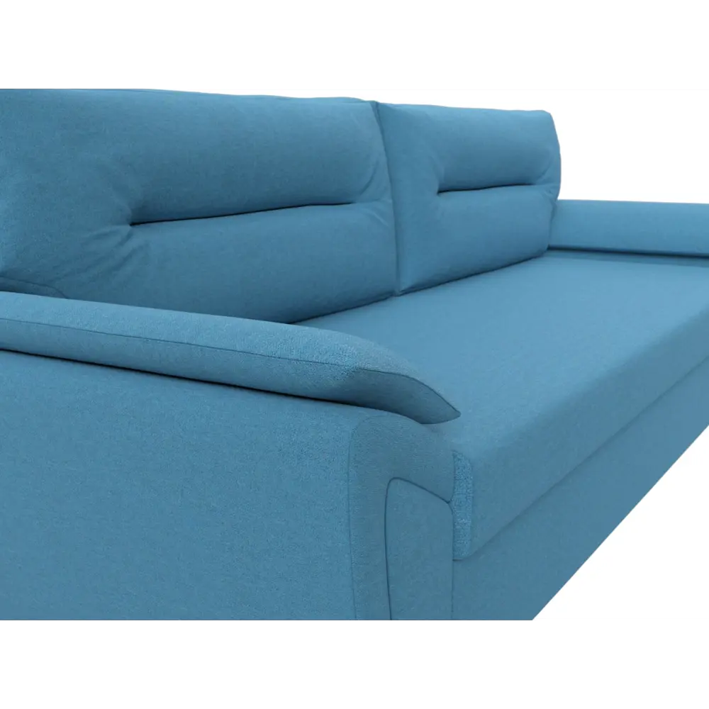 Фото 3 Диван прямой Нэстор Лайт Лига диванов 121554 233x90x80 см рогожка цвет амур 10 голубой