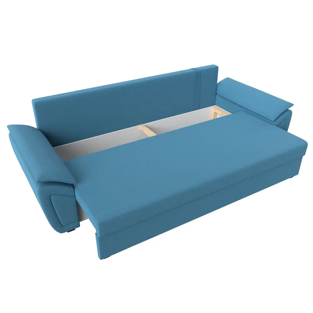 Фото 7 Диван прямой Нэстор Лайт Лига диванов 121554 233x90x80 см рогожка цвет амур 10 голубой