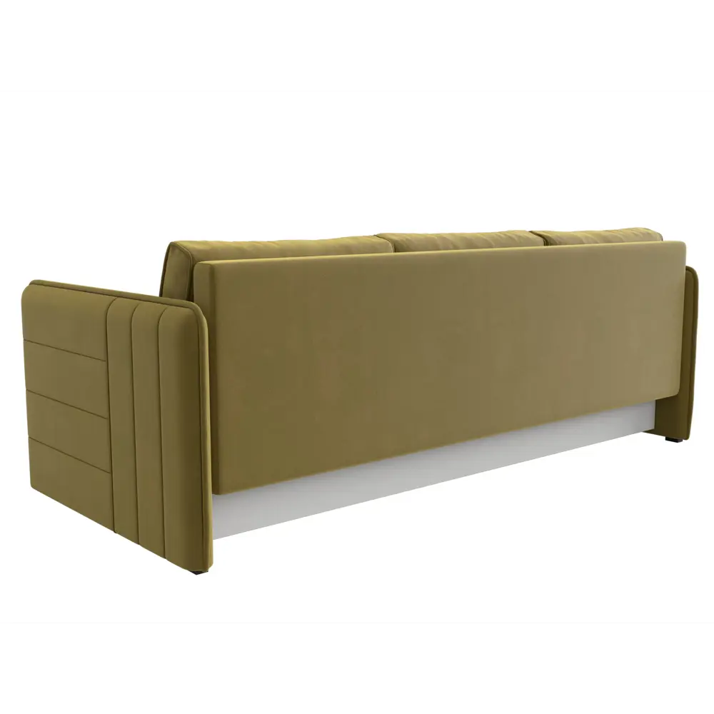 Фото 5 Диван прямой Слим Лига диванов 119815 202x90x80 см микровельвет цвет желтый