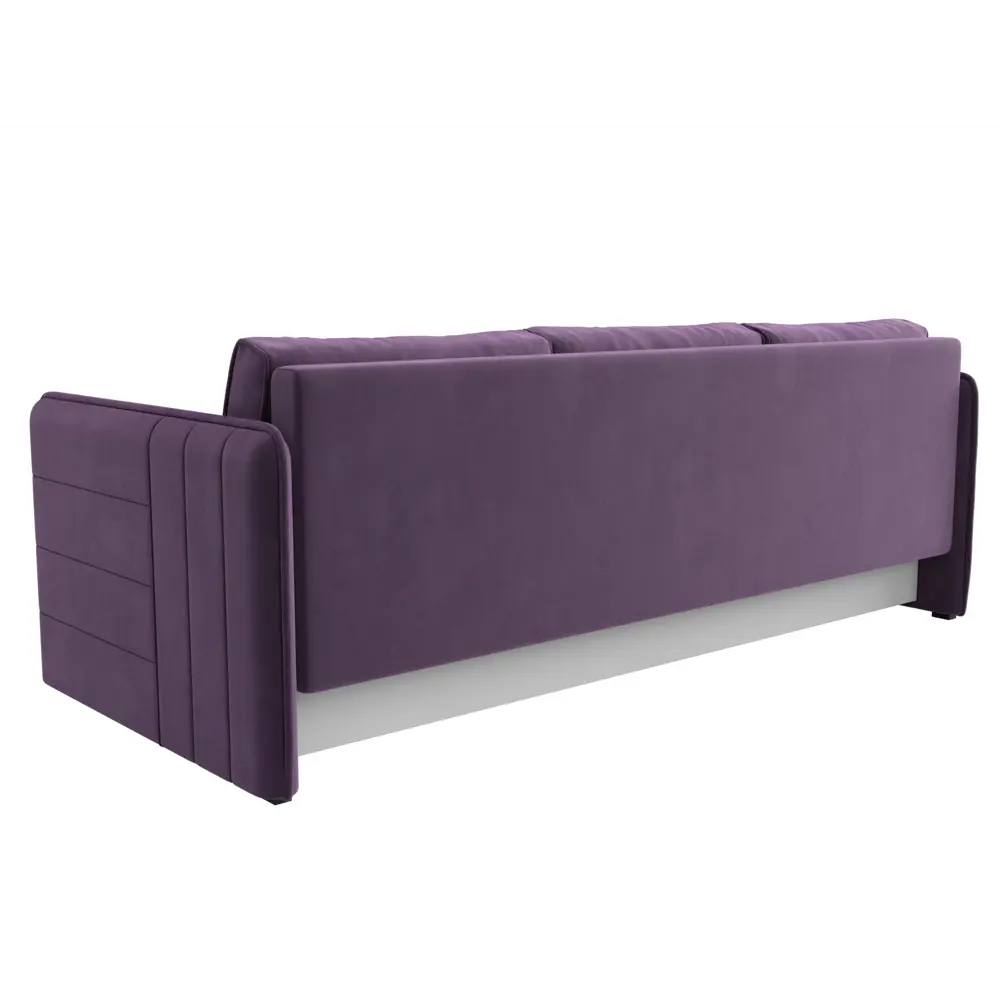 Фото 5 Диван прямой Слим Лига диванов 119813 202x90x80 см микровельвет цвет сиреневый
