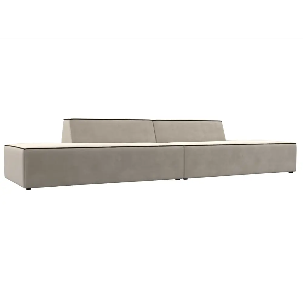 Фото Диван Лига Диванов Монс 119636 340x70x110 см вельвет цвет бежевый Фото Диван Лига Диванов Монс 119636 340x70x110 см вельвет цвет бежевый