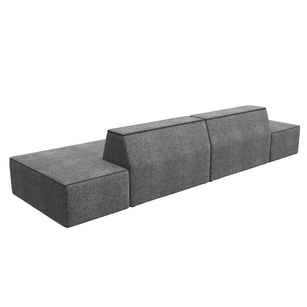 Фото 6 Диван Лига Диванов Монс 119653 340x70x110 см рогожка цвет серый