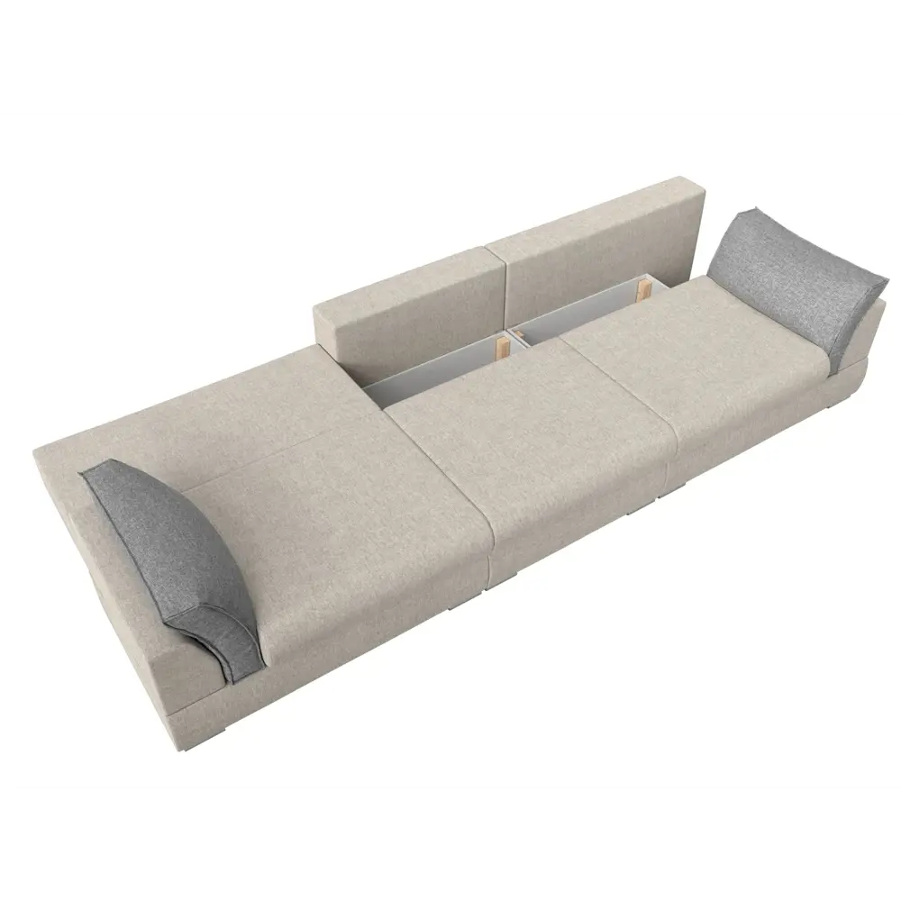 Фото 9 Диван Лига Диванов Пекин 118166 372x90x116 см рогожка цвет бежевый/серый Фото 9 Диван Лига Диванов Пекин 118166 372x90x116 см рогожка цвет бежевый/серый