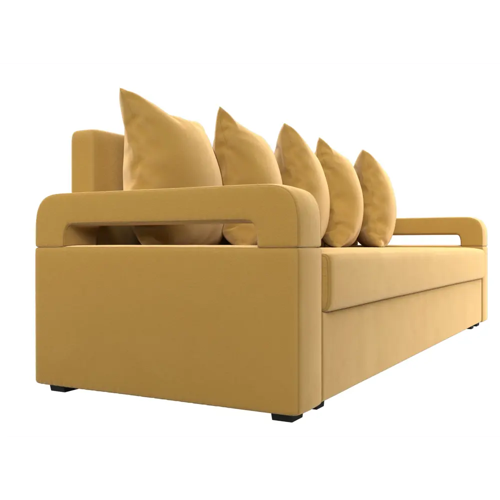 Фото 4 Диван Лига Диванов Гермес Лайт 112693 225x91x77 см вельвет цвет желтый