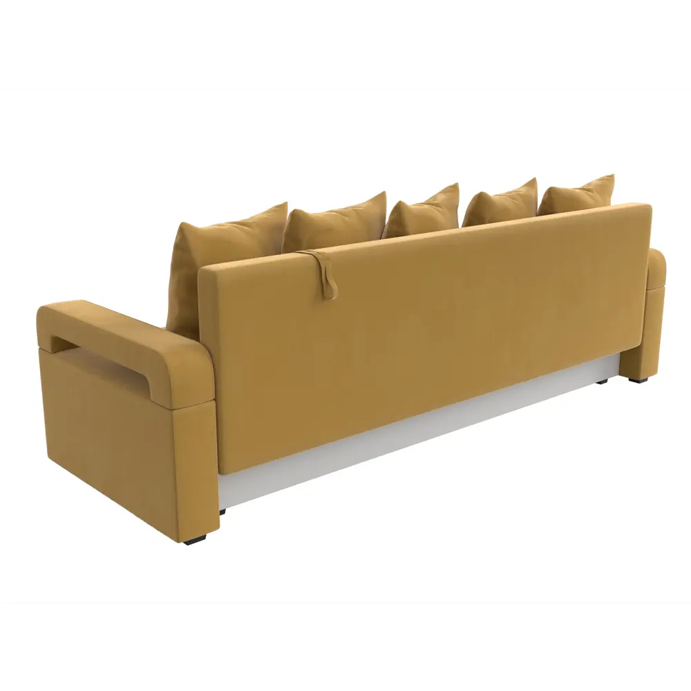 Фото 5 Диван Лига Диванов Гермес Лайт 112693 225x91x77 см вельвет цвет желтый