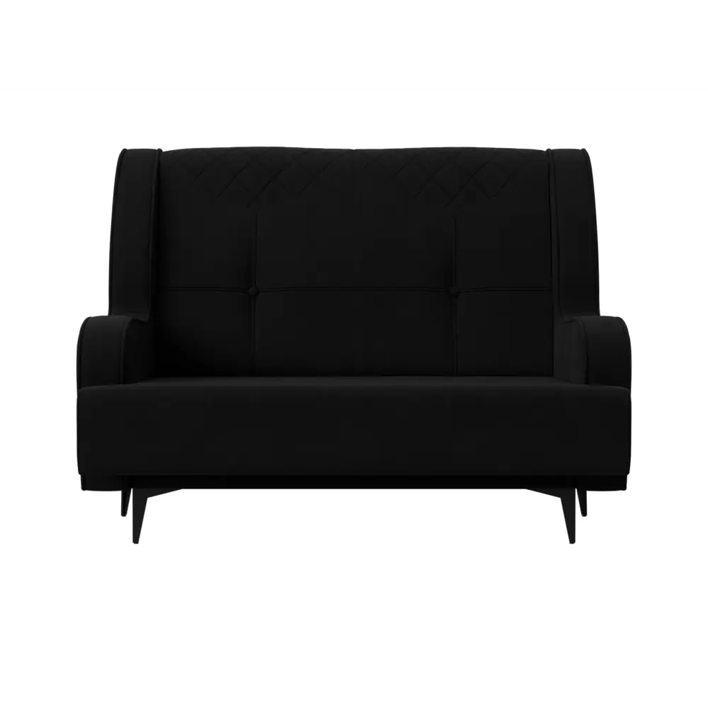 Фото 2 Диван прямой Неаполь 2-х местный Лига диванов 113179 135x101x77 см микровельвет цвет черный Фото 2 Диван прямой Неаполь 2-х местный Лига диванов 113179 135x101x77 см микровельвет цвет черный