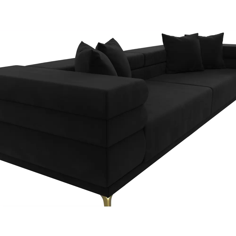 Фото 3 Диван прямой Лига-021 Лига диванов 119130 262x91x93 см микровельвет цвет черный Фото 3 Диван прямой Лига-021 Лига диванов 119130 262x91x93 см микровельвет цвет черный