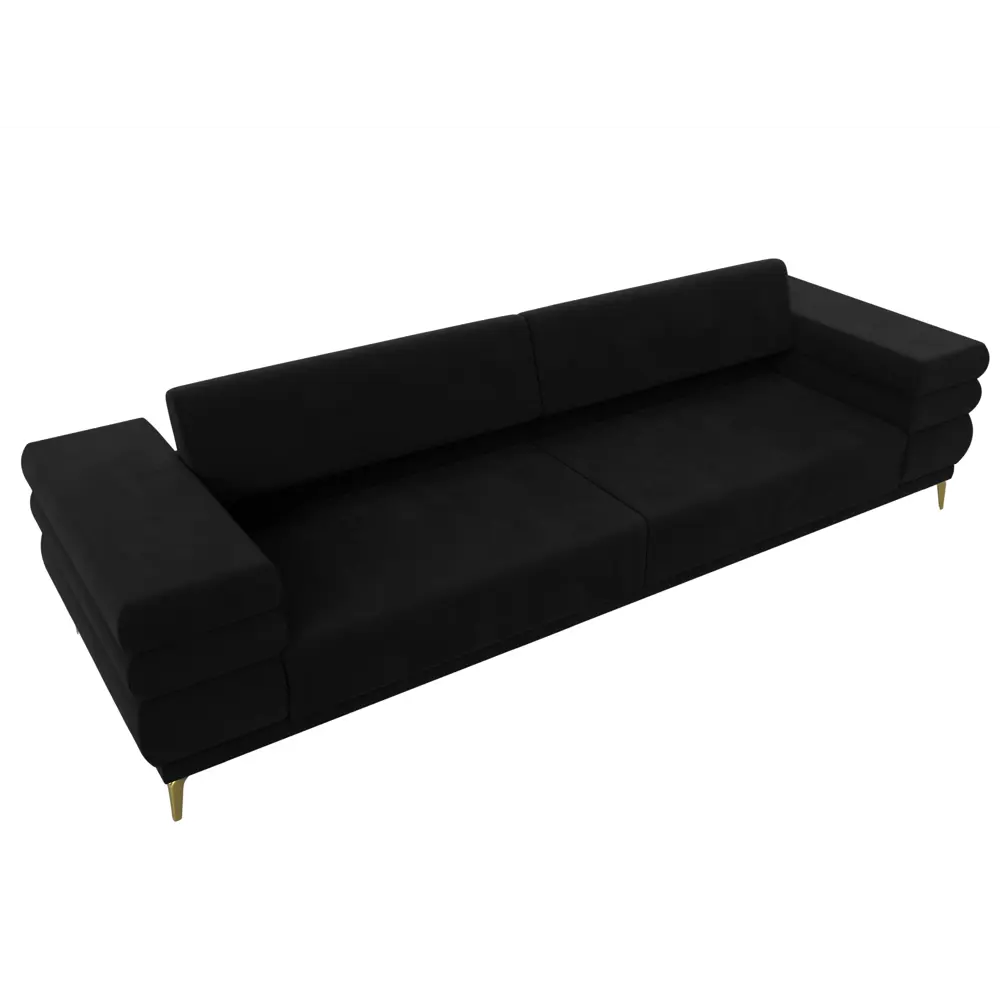 Фото 8 Диван прямой Лига-021 Лига диванов 119130 262x91x93 см микровельвет цвет черный Фото 8 Диван прямой Лига-021 Лига диванов 119130 262x91x93 см микровельвет цвет черный