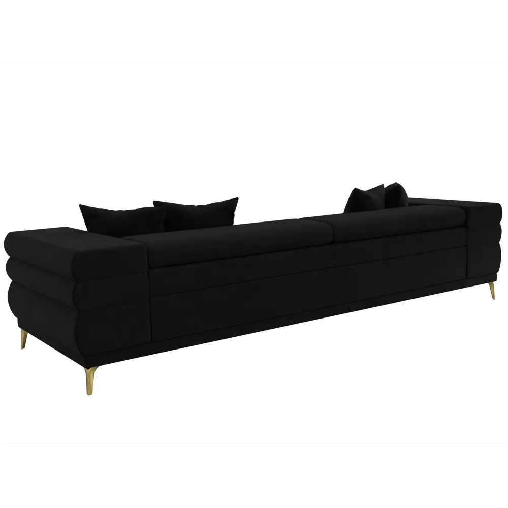 Фото 5 Диван прямой Лига-021 Лига диванов 119130 262x91x93 см микровельвет цвет черный Фото 5 Диван прямой Лига-021 Лига диванов 119130 262x91x93 см микровельвет цвет черный