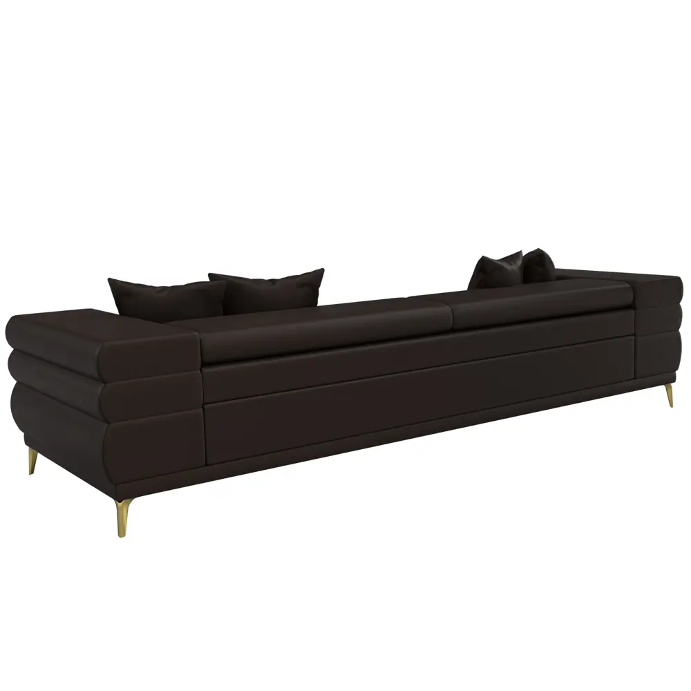 Фото 5 Диван прямой Лига-021 Лига диванов 119138 262x91x93 см экокожа цвет коричневый Фото 5 Диван прямой Лига-021 Лига диванов 119138 262x91x93 см экокожа цвет коричневый