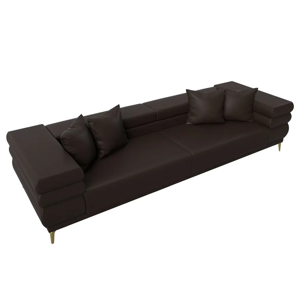 Фото 6 Диван прямой Лига-021 Лига диванов 119138 262x91x93 см экокожа цвет коричневый Фото 6 Диван прямой Лига-021 Лига диванов 119138 262x91x93 см экокожа цвет коричневый