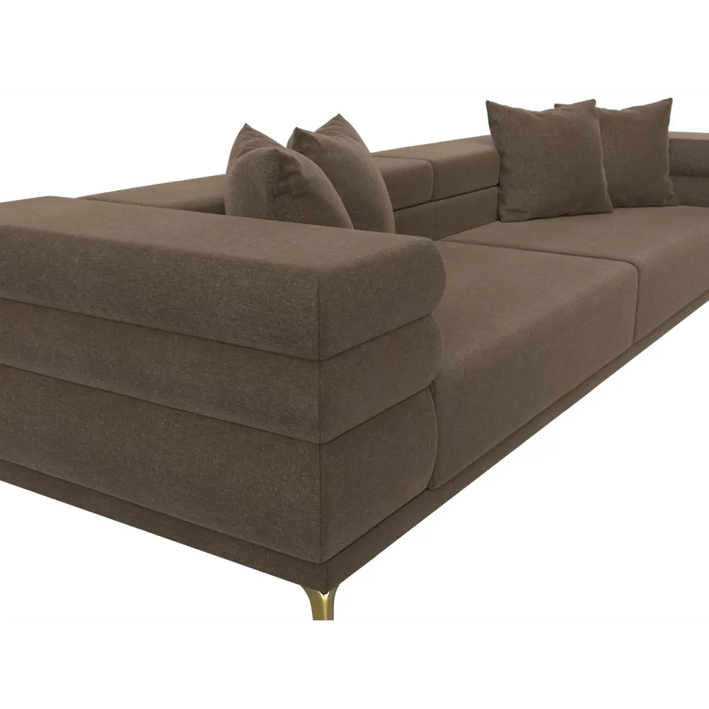 Фото 3 Диван Лига Диванов Лига-021 119132 265x86x95 см рогожка цвет коричневый Фото 3 Диван Лига Диванов Лига-021 119132 265x86x95 см рогожка цвет коричневый