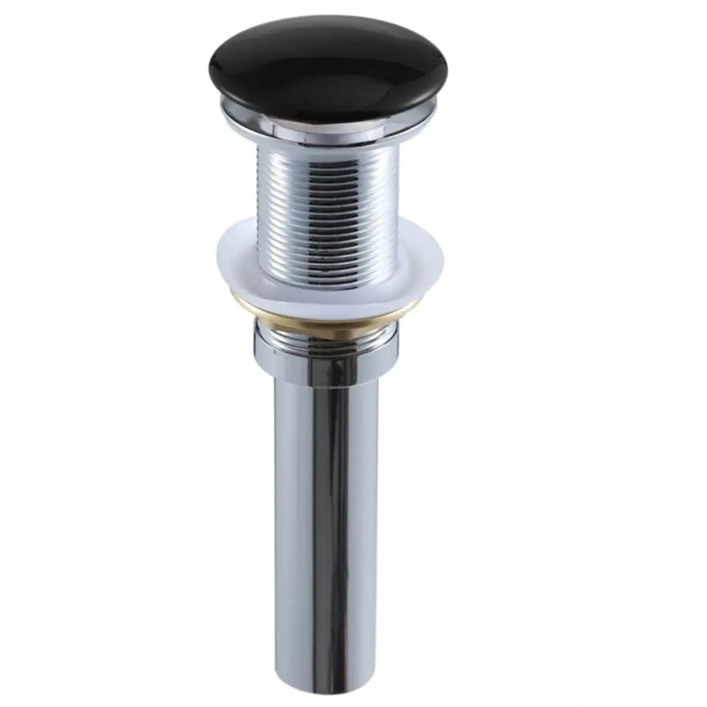 Фото 4 Раковина Bauedge Hotel 48см c выпуском клик-клак цвет темно-серый матовый/черный