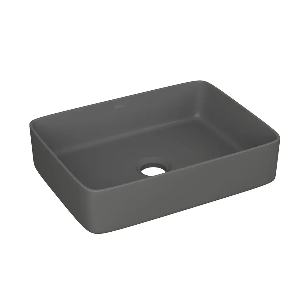Фото 4 Раковина Bauedge Hotel 48см цвет темно-серый матовый