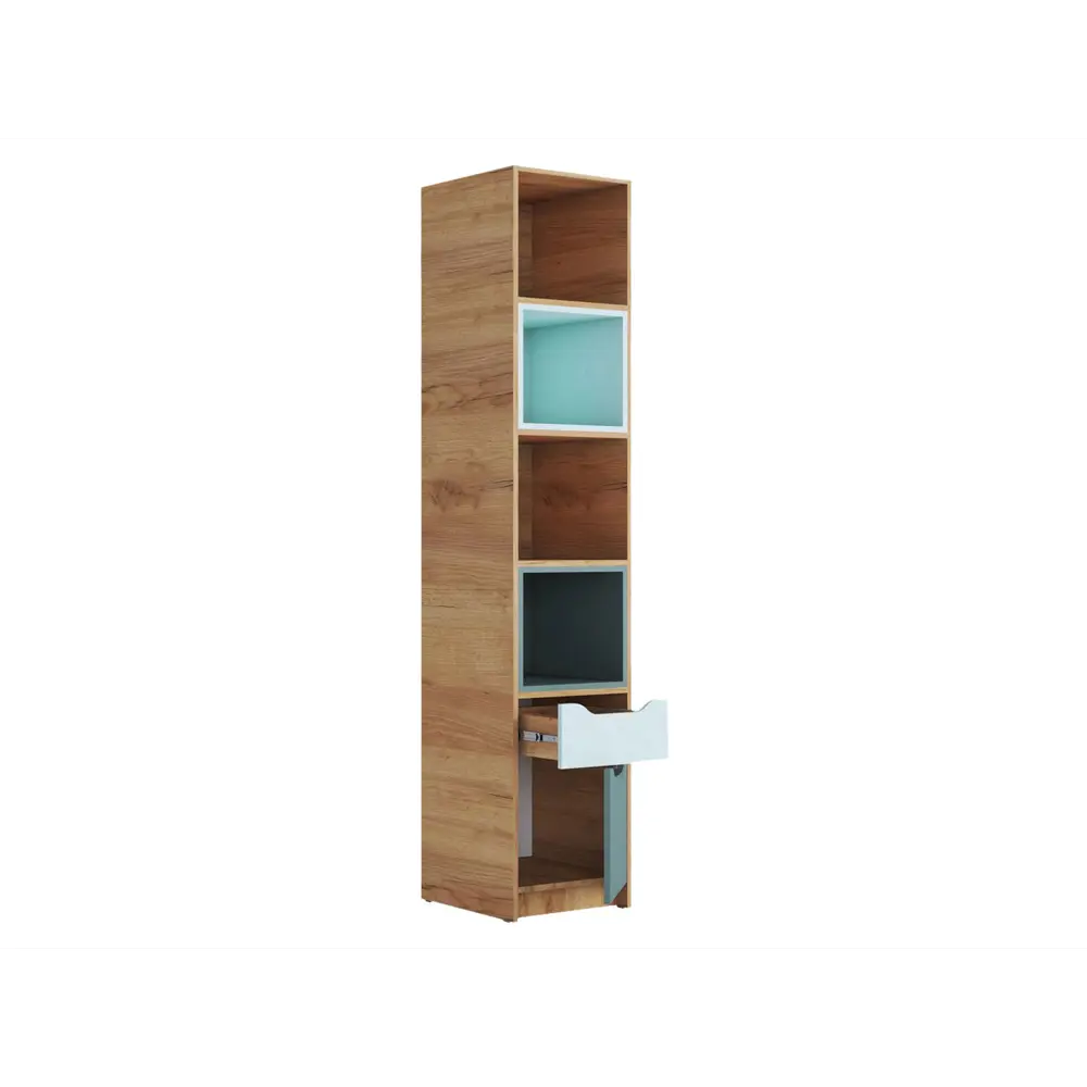 Фото 2 Стеллаж детский Мк стиль 40x201x46 см нагрузка до 8 кг ЛДСП цвет дуб крафт золотой Фото 2 Стеллаж детский Мк стиль 40x201x46 см нагрузка до 8 кг ЛДСП цвет дуб крафт золотой