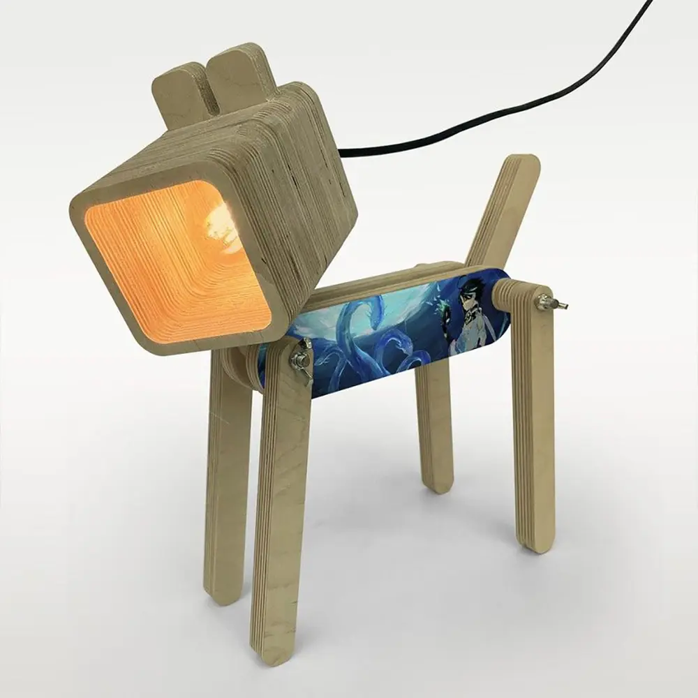 Фото Настольная лампа Бруталити Arthur dog игра геншин - 596 Sobakalampa-di-121022-0067 цвет коричневый