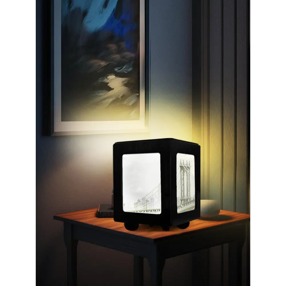 Фото 5 Настольная лампа Бруталити Arthur print Chernastol-gsun-300823-055 цвет черный