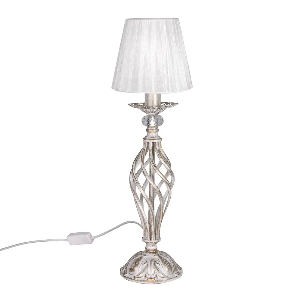 Фото 4 Настольная лампа Петрасвет S5058 S5091-1 цвет белый Фото 4 Настольная лампа Петрасвет S5058 S5091-1 цвет белый