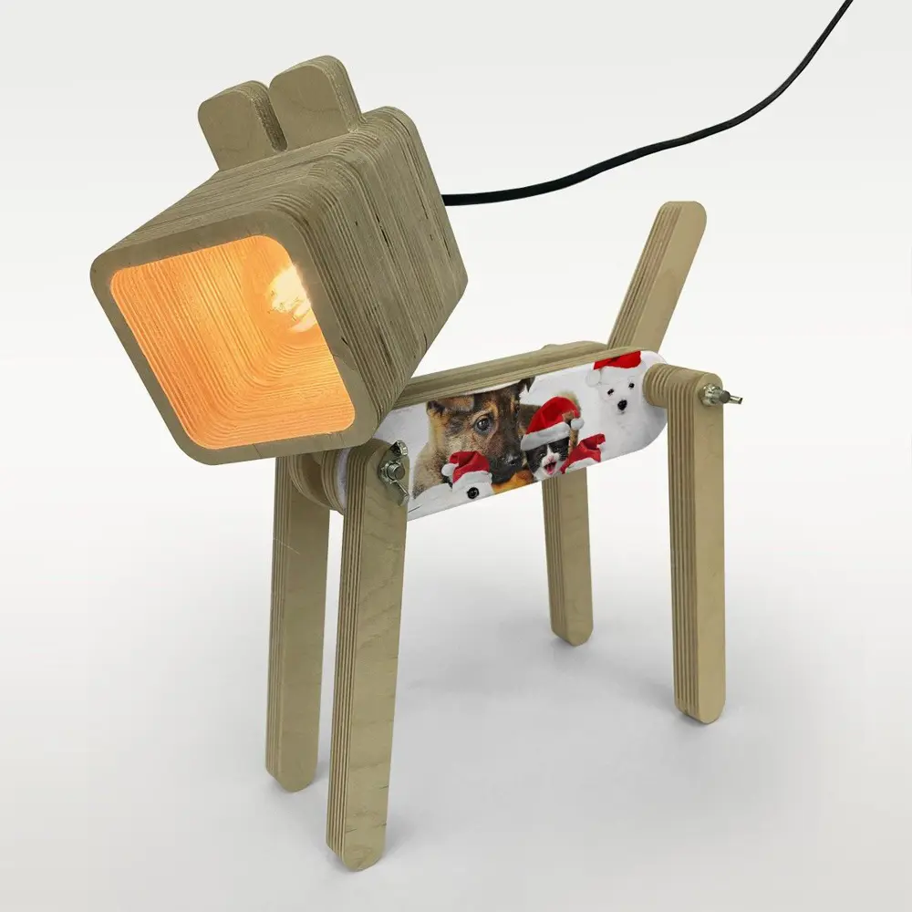 Фото Настольная лампа Бруталити Arthur dog праздник-642 Sobakalampa-di-071122-042 цвет коричневый