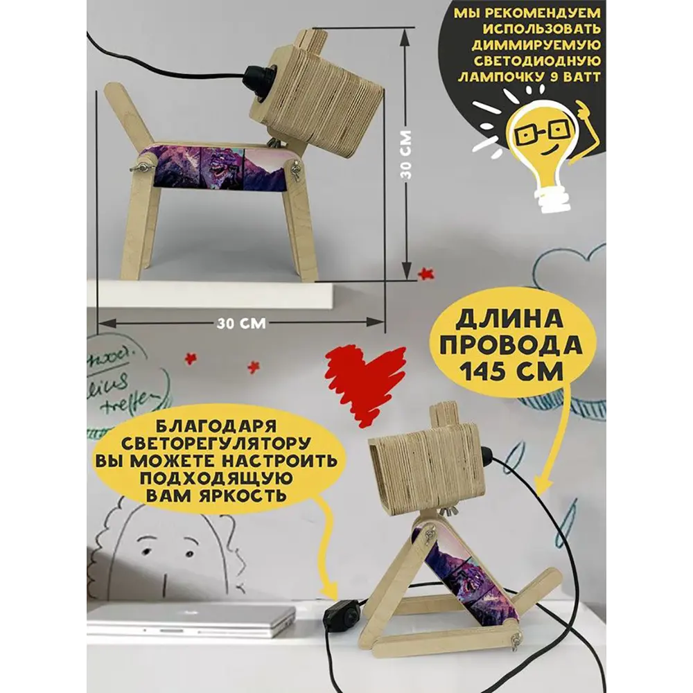 Фото 3 Настольная лампа Бруталити Arthur dog аниме - 1104 Sobakalampa-og-121022-0286 цвет коричневый Фото 3 Настольная лампа Бруталити Arthur dog аниме - 1104 Sobakalampa-og-121022-0286 цвет коричневый