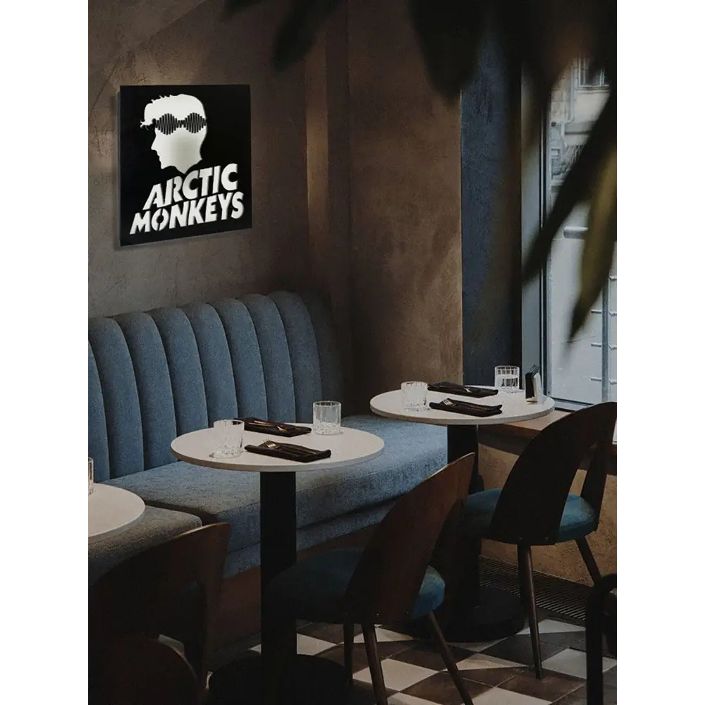 Фото 5 Панно настенное с подсветкой светодиодное Бруталити Arthur panno музыка arctic monkeys - 2074 холодный белый (голубой) свет цвет черный