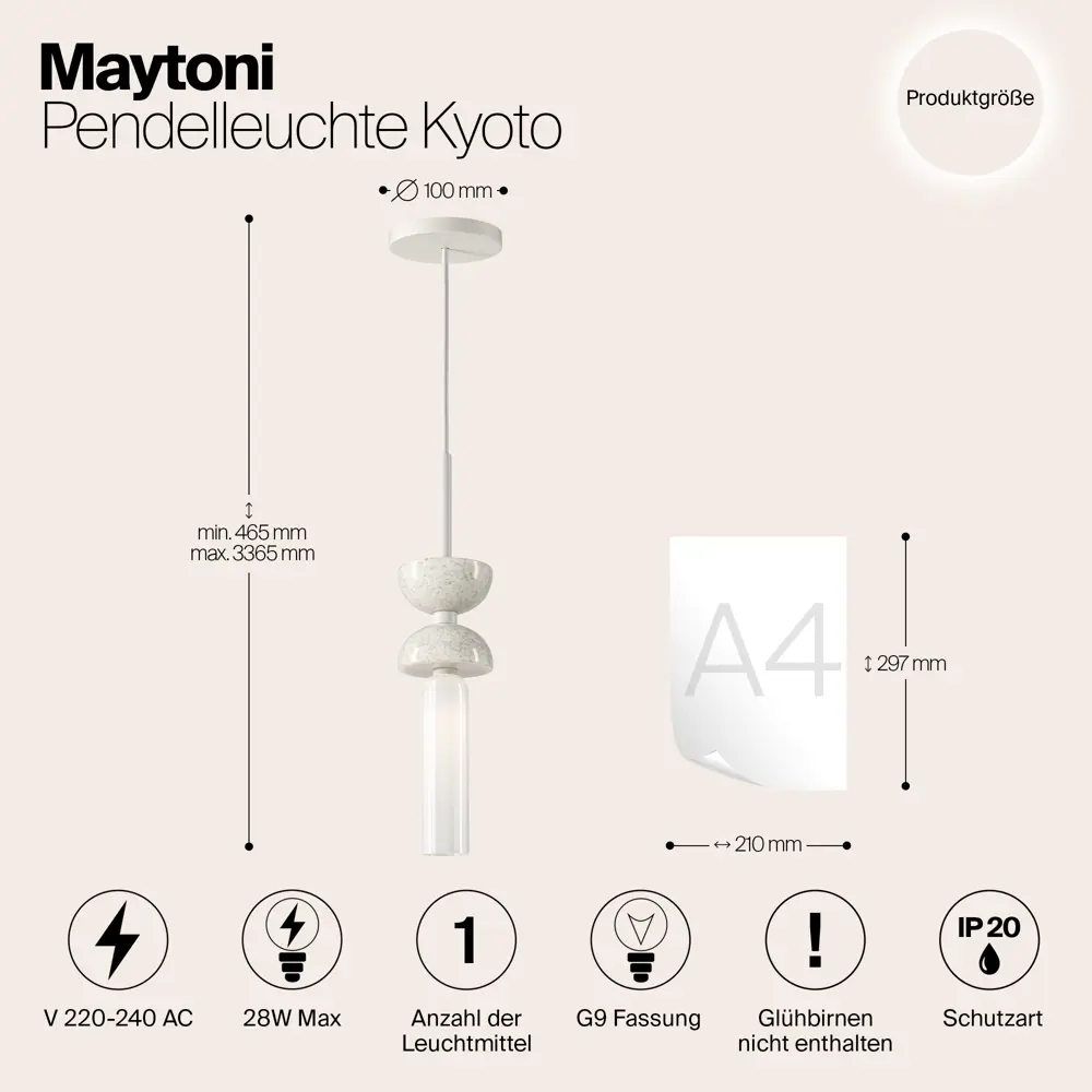 Фото 7 Светильник подвесной Maytoni Kyoto Mod178pl-01w 1 лампа 3 м² цвет белый Фото 7 Светильник подвесной Maytoni Kyoto Mod178pl-01w 1 лампа 3 м² цвет белый