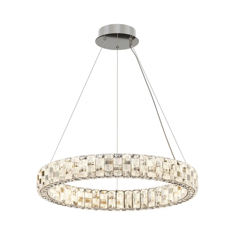 Фото Светильник подвесной светодиодный Maytoni Castello Mod335pl-l30ch3k 12 м² теплый белый (желтый) свет цвет хром Фото Светильник подвесной светодиодный Maytoni Castello Mod335pl-l30ch3k 12 м² теплый белый (желтый) свет цвет хром