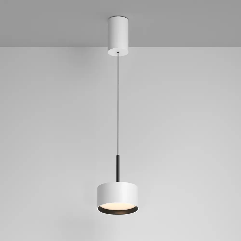Фото 3 Светильник подвесной светодиодный Maytoni Glare P102pl-12w3k-w 5 м² теплый белый (желтый) свет цвет белый Фото 3 Светильник подвесной светодиодный Maytoni Glare P102pl-12w3k-w 5 м² теплый белый (желтый) свет цвет белый
