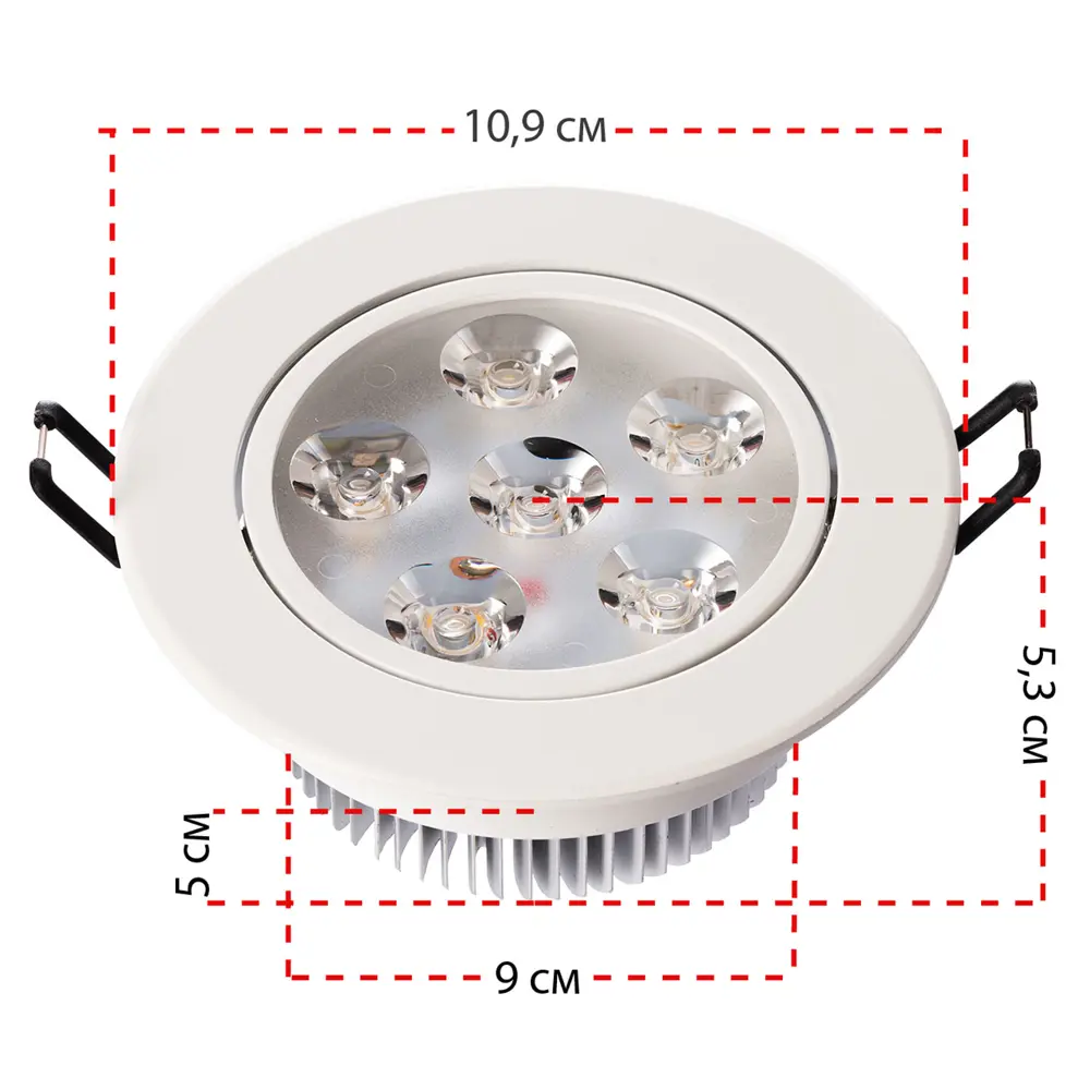 Фото 3 Светильник точечный встраиваемый светодиодный Mw-light Круз 637013306 2.23 м² под отверстие 10.9 мм цвет белый Фото 3 Светильник точечный встраиваемый светодиодный Mw-light Круз 637013306 2.23 м² под отверстие 10.9 мм цвет белый