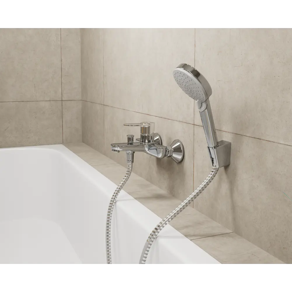Фото 8 Смеситель для ванны и душа Hansgrohe Vernis однорычажный цвет хром Фото 8 Смеситель для ванны и душа Hansgrohe Vernis однорычажный цвет хром