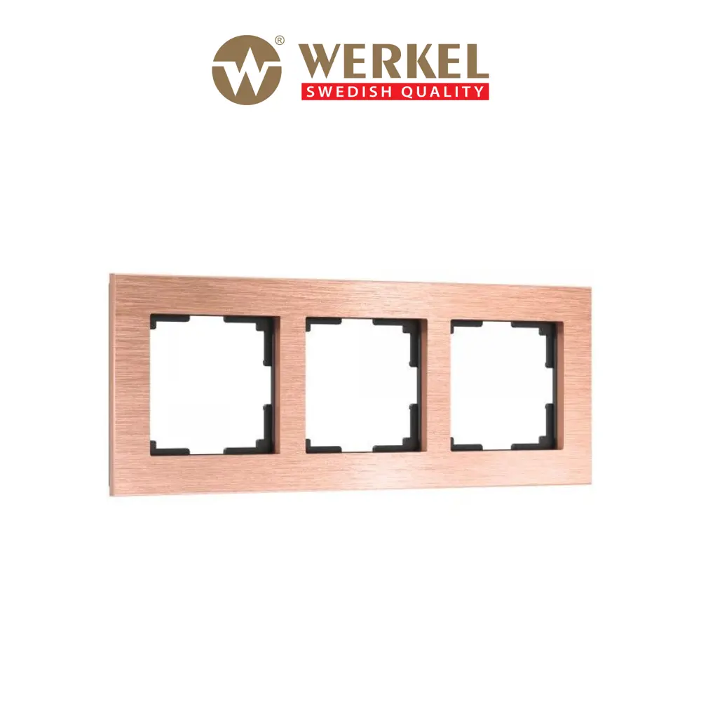 Фото Рамка для розеток и выключателей Werkel Aluminium 3 поста цвет бронза Фото Рамка для розеток и выключателей Werkel Aluminium 3 поста цвет бронза