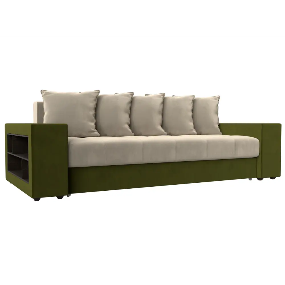 Фото Диван Лига Диванов Дубай 110552 240x96x109 см вельвет цвет бежевый Фото Диван Лига Диванов Дубай 110552 240x96x109 см вельвет цвет бежевый