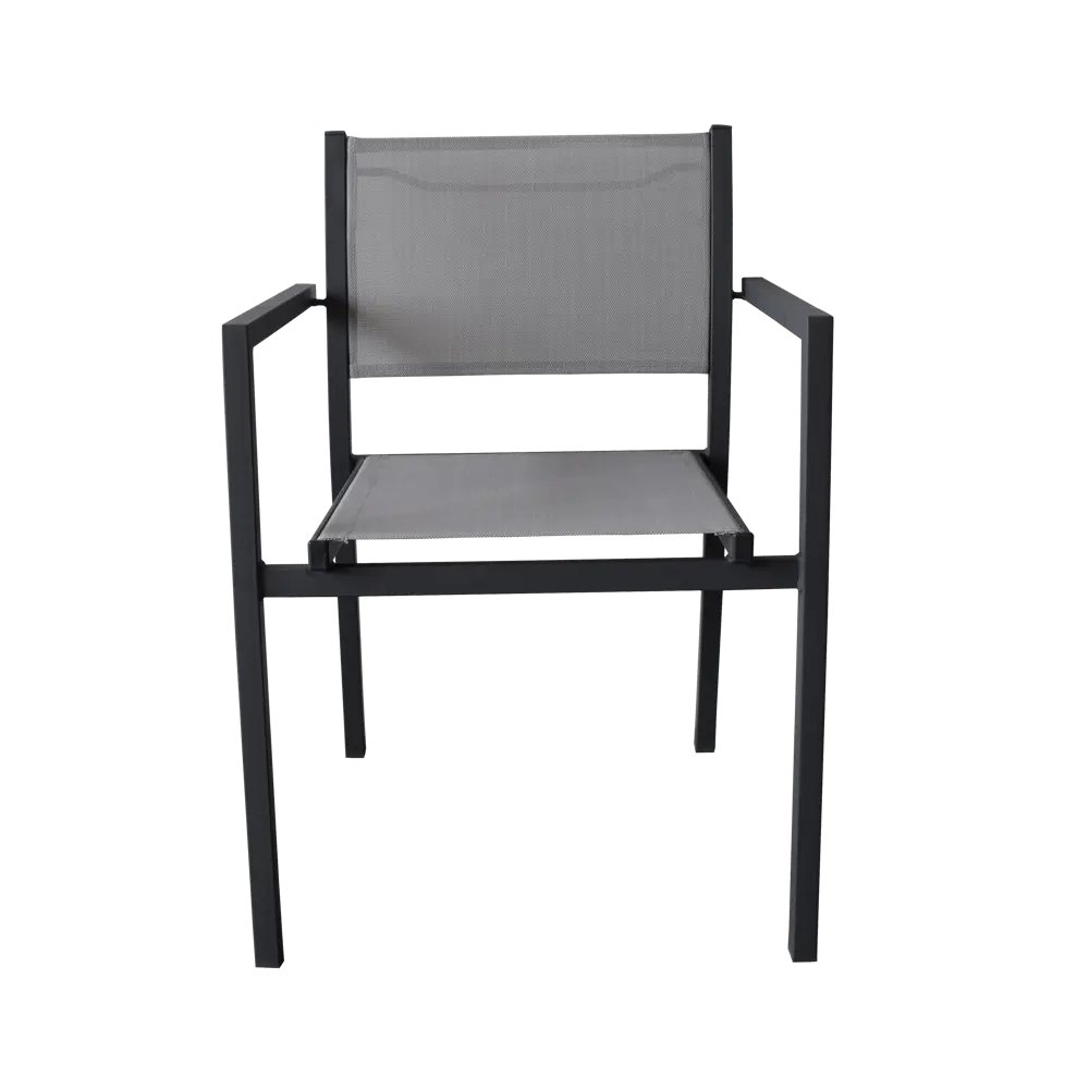 Фото 3 Кресло садовое Steel 55x80x55 см сталь/текстилен антрацит Фото 3 Кресло садовое Steel 55x80x55 см сталь/текстилен антрацит