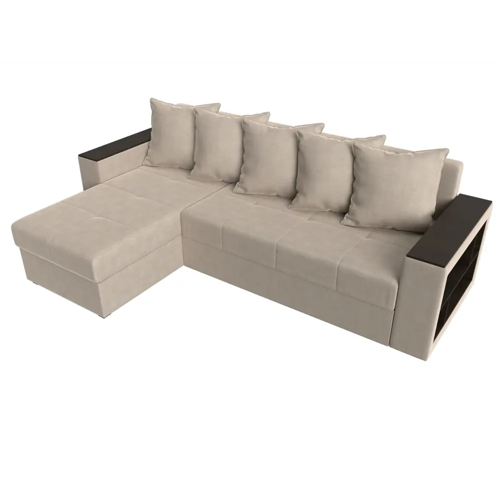 Фото 6 Диван Лига Диванов Дубай Лайт 114189L 241x80x140 см рогожка цвет бежевый