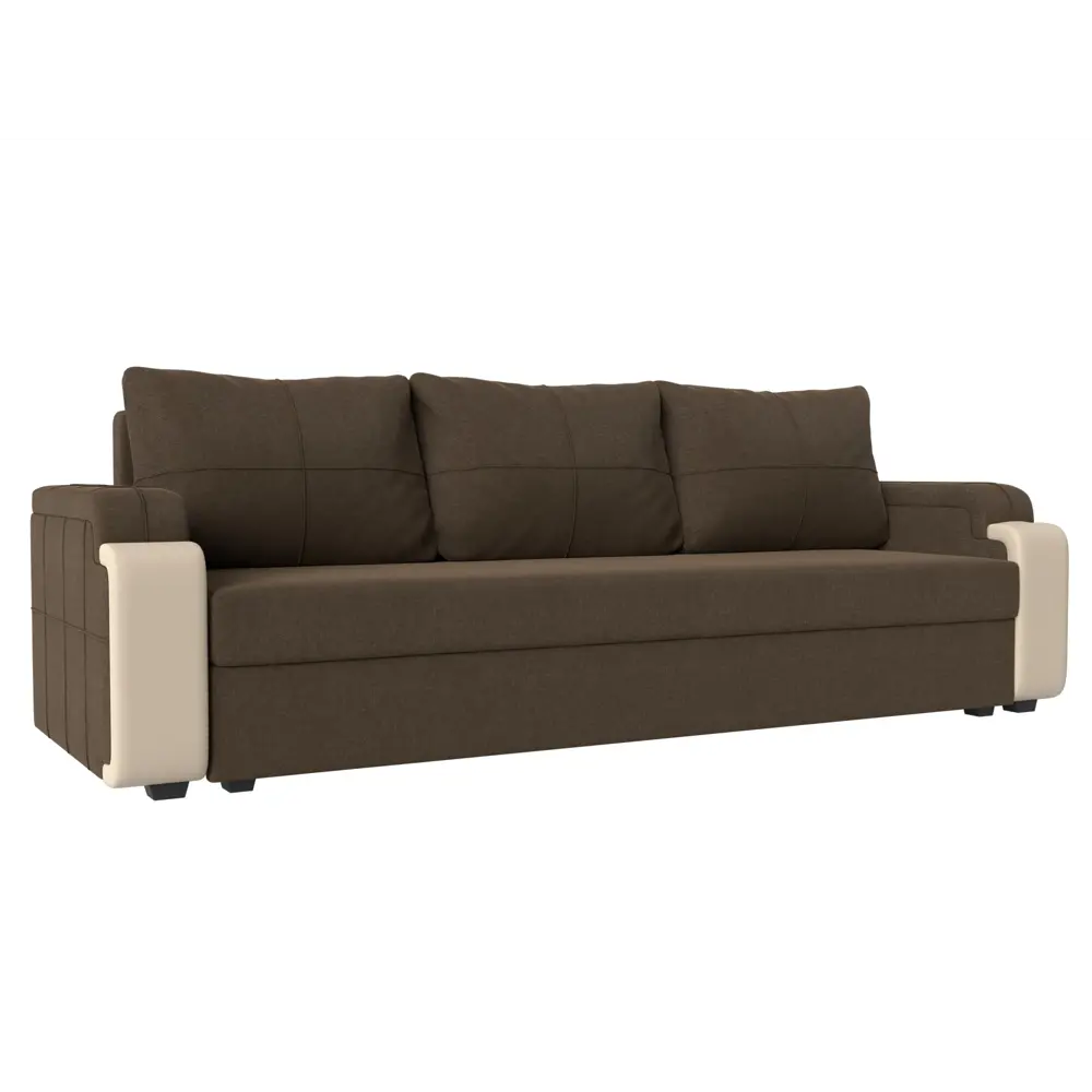 Фото Диван Лига Диванов Николь Лайт 112777 225x99x100 см рогожка цвет коричневый