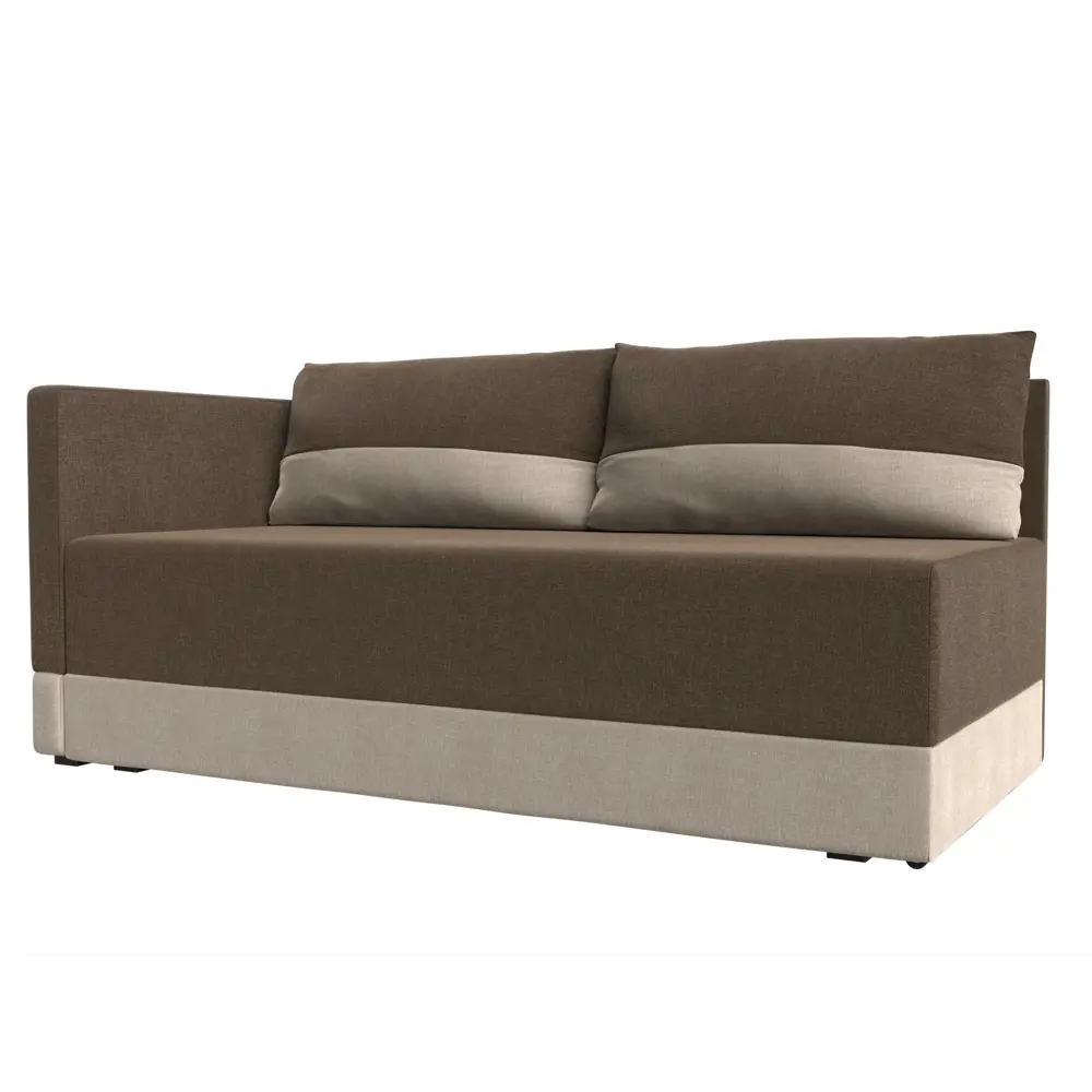 Фото Диван Лига Диванов Никас 105210L 150x73x82 см рогожка цвет коричневый Фото Диван Лига Диванов Никас 105210L 150x73x82 см рогожка цвет коричневый