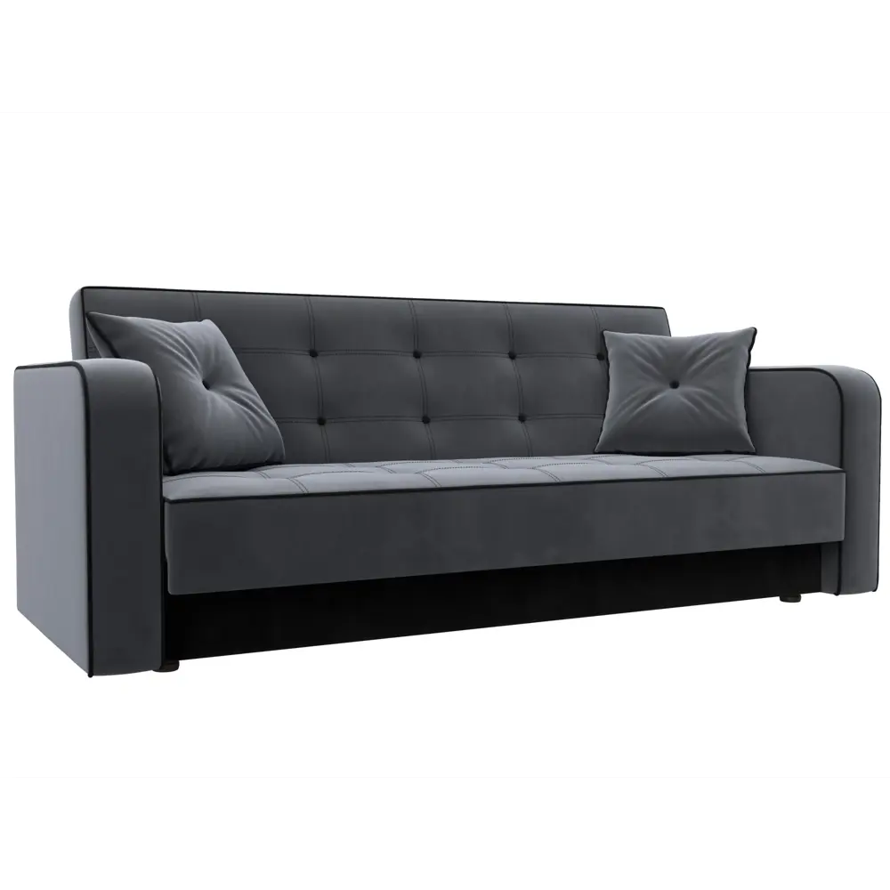 Фото Диван Лига Диванов Тур 120490 211x82x86 см велюр цвет серый Фото Диван Лига Диванов Тур 120490 211x82x86 см велюр цвет серый