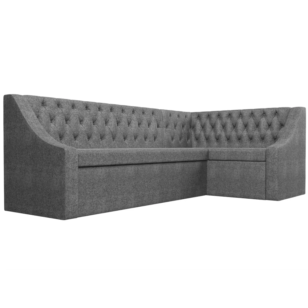 Фото 3 Диван Лига Диванов Мерлин 100457 204x89x132 см рогожка цвет серый