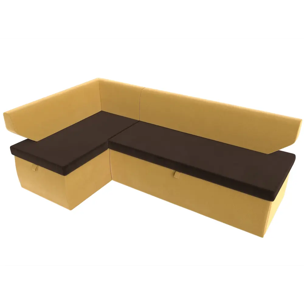 Фото 5 Диван кухонный Лига Диванов Омура 113221L 188x79x110 см вельвет цвет коричневый