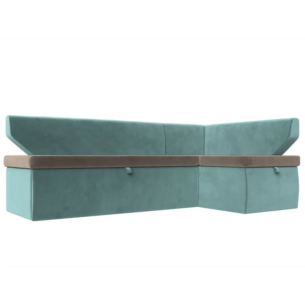 Фото Диван кухонный Лига Диванов Омура 113201 188x79x110 см велюр цвет коричневый