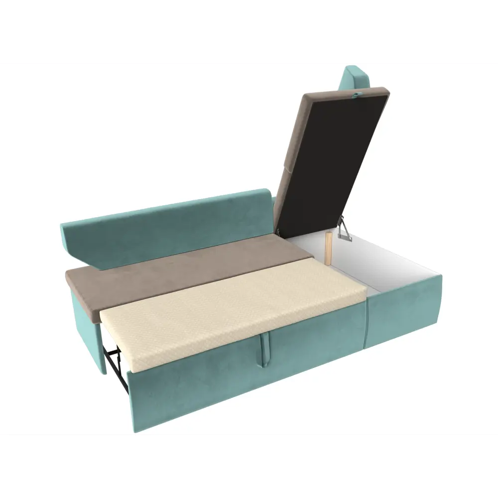 Фото 7 Диван кухонный Лига Диванов Омура 113201 188x79x110 см велюр цвет коричневый